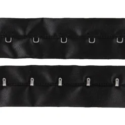 Agrafes sur Bande Satin Lingerie - Noir x 50cm