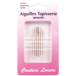 Aiguilles à tapisser assorties n°18 à 22 X6 - Couture loisirs
