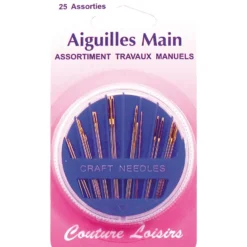 Aiguilles travaux manuels assorties X25 - Couture loisirs