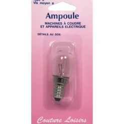 Ampoule 15w / 240V vis moyenne - Couture loisirs