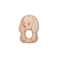 Anneau de dentition bois naturel - lapin