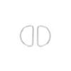 Anneau en D non soudé 40 mm Anillo - argent (lot de 2)