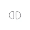 Anneau en D non soudé 32 mm Anillo - nickel noir (lot de 2)