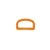 Anneau en D plastique transparent orange