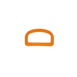 Anneau en D plastique transparent orange