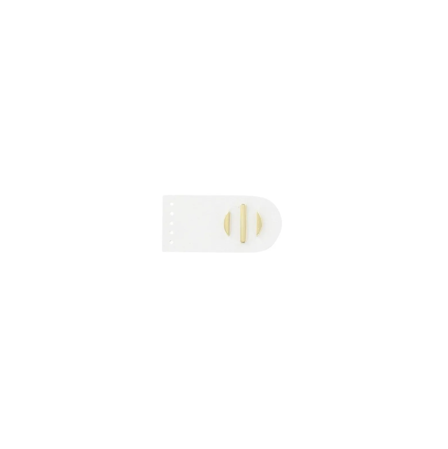 Attache cuir Sunshine blanc avec pression