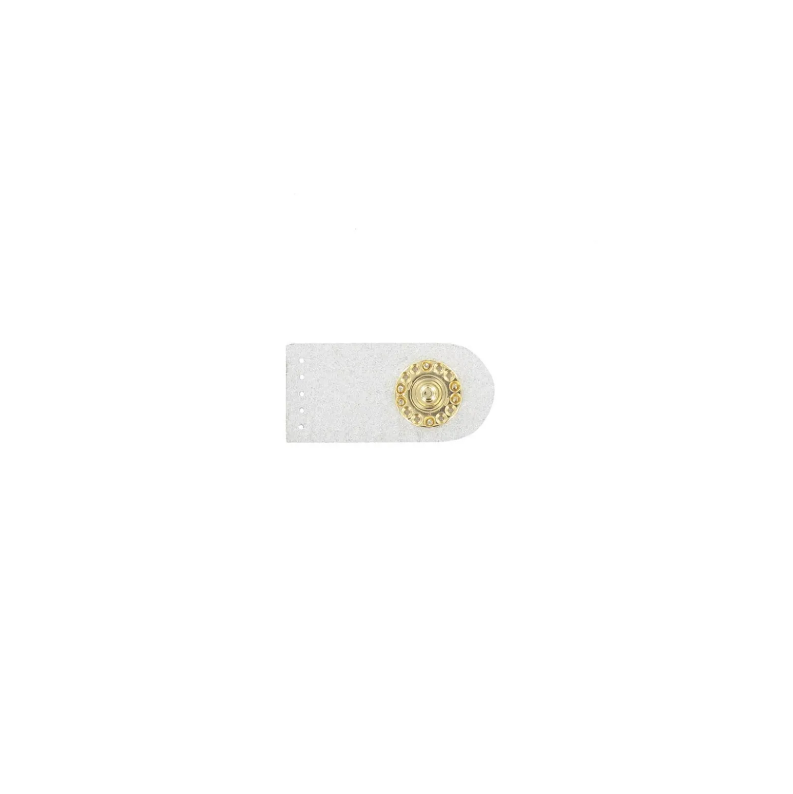 Attache cuir Sunshine blanc avec pression