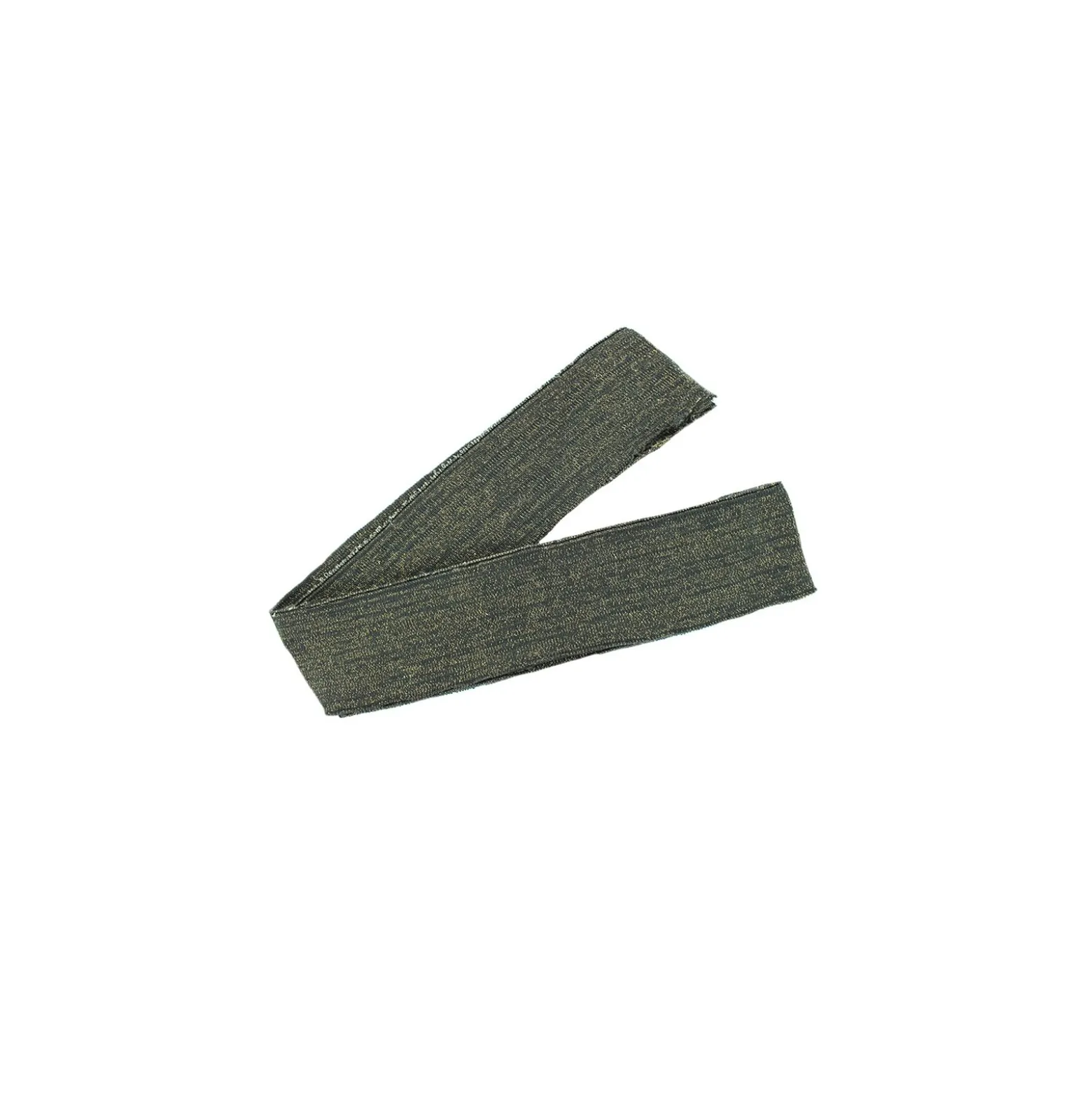 Bande fil lurex bord-côte gris - lurex doré (1m)