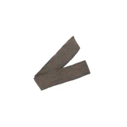 Bande fil lurex bord-côte gris - lurex cuivre (1m)