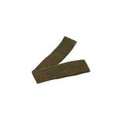 Bande fil lurex bord-côte kaki - lurex cuivre (1m)