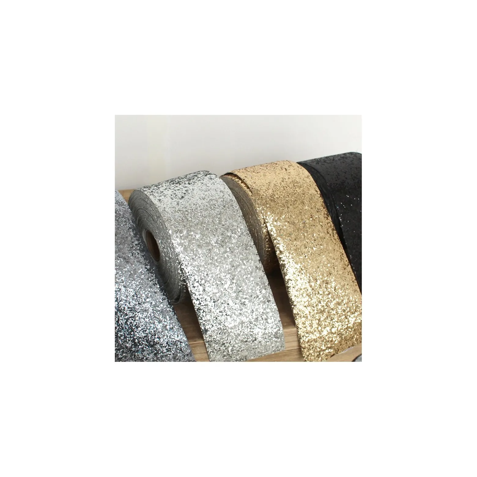 Bande glitter largeur 10 cm - acier brillant x 50cm