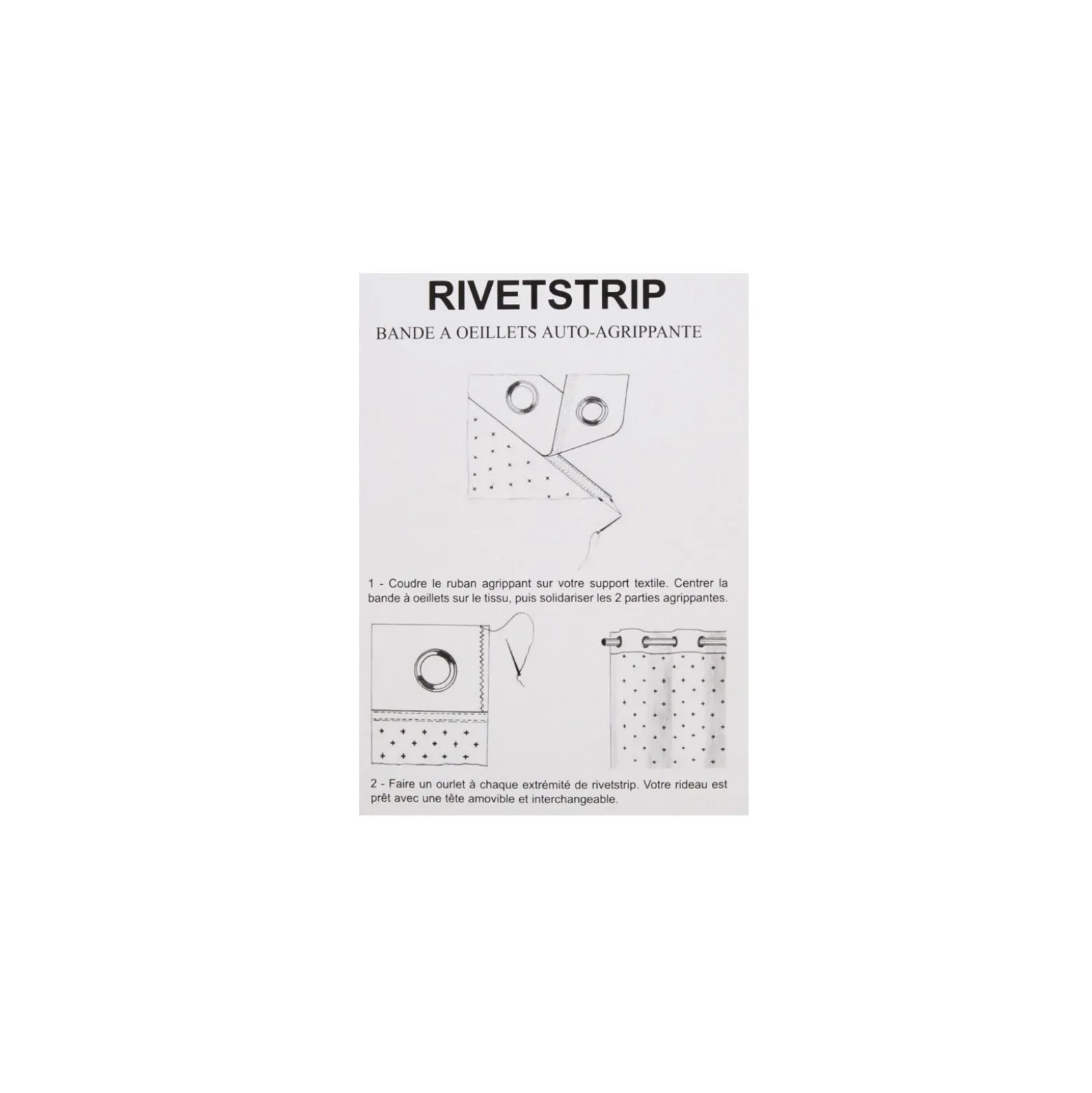 Bande à oeillets auto-agrippante Rivetstrip® - marine x 18cm