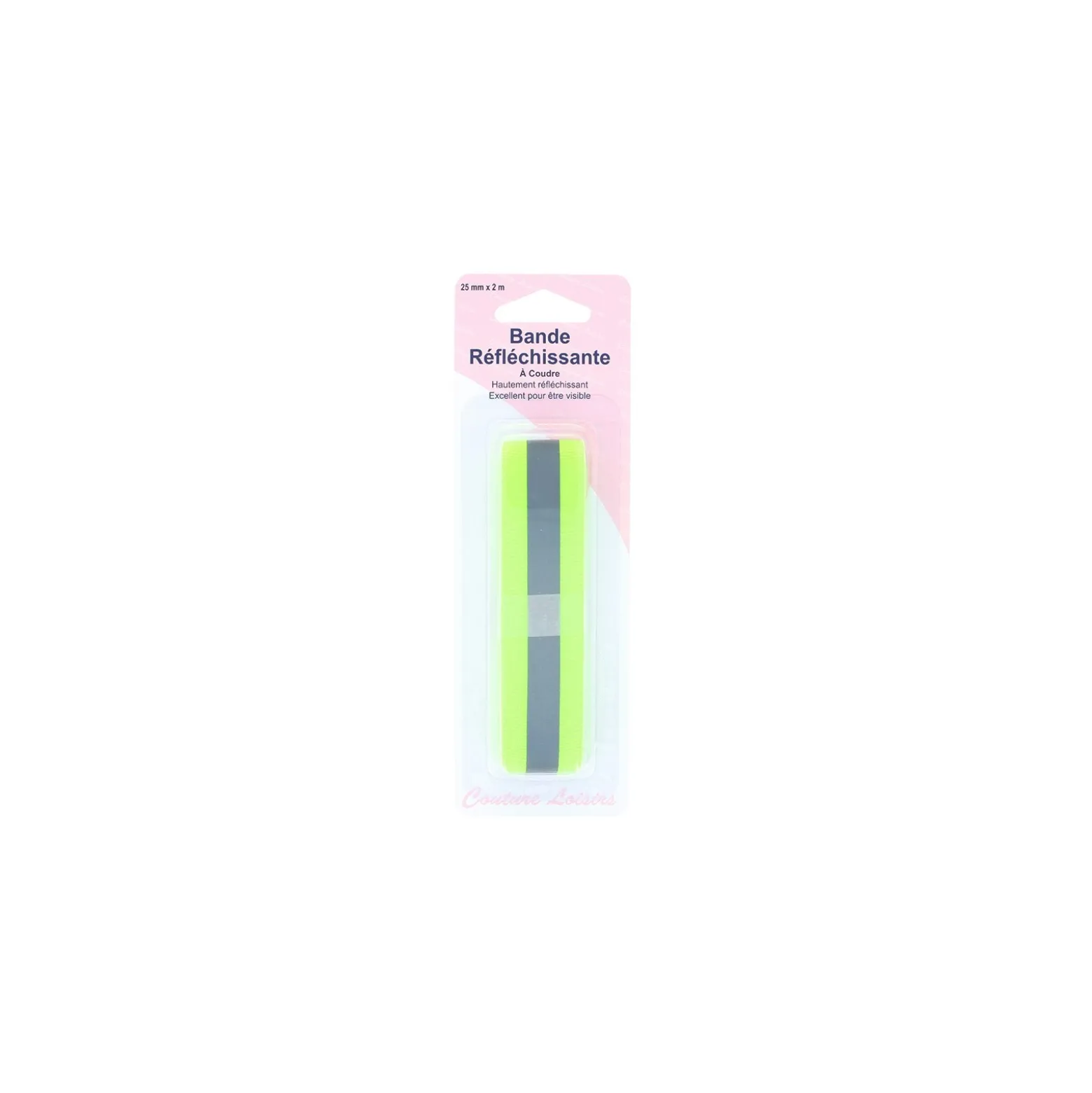 Bande réfléchissante 25 mm - jaune fluo - Couture loisirs