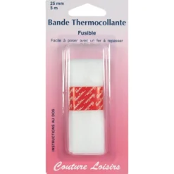 Bande thermocollante pour ourlets 25mm long. 5m - Couture loisirs