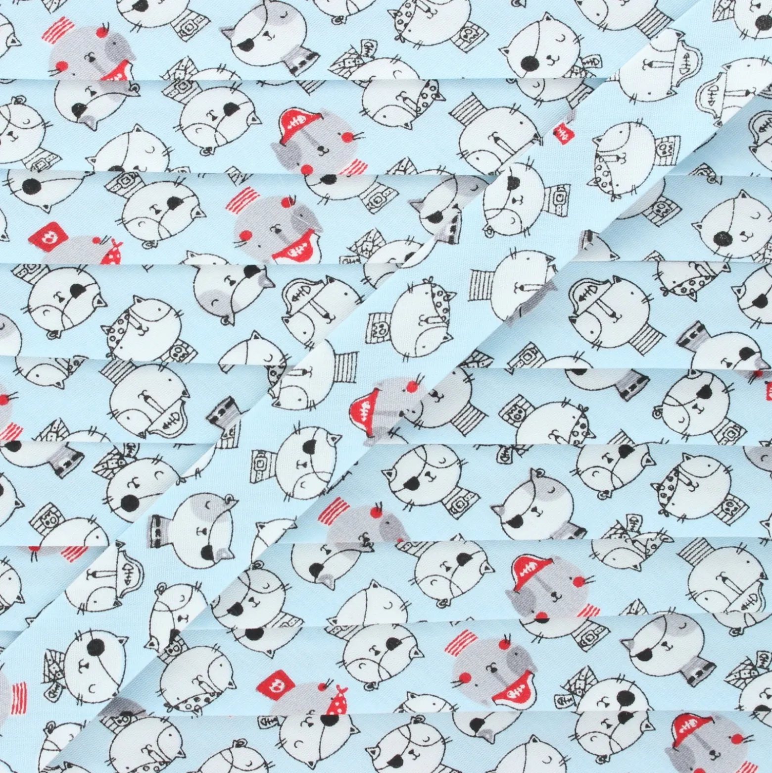Biais coton bio Captain cat 18mm - bleu
