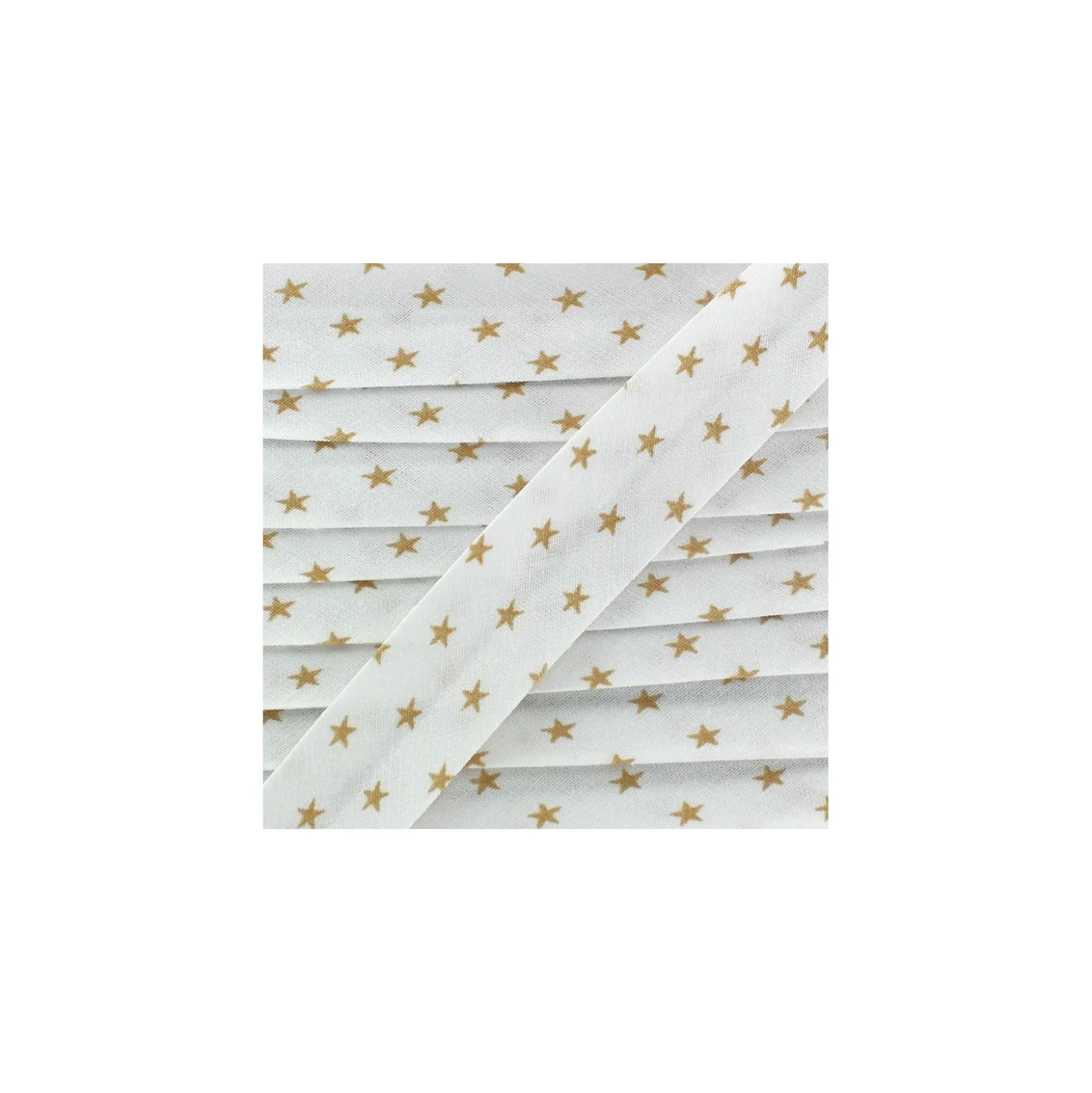 Biais Coton Etoiles - Beige