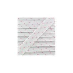 Biais Coton Etoiles - Rose