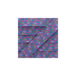 Biais Coton Feuille d'Automne 25 mm - Fuchsia