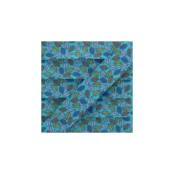 Biais Coton Feuille d'Automne 25 mm - Turquoise
