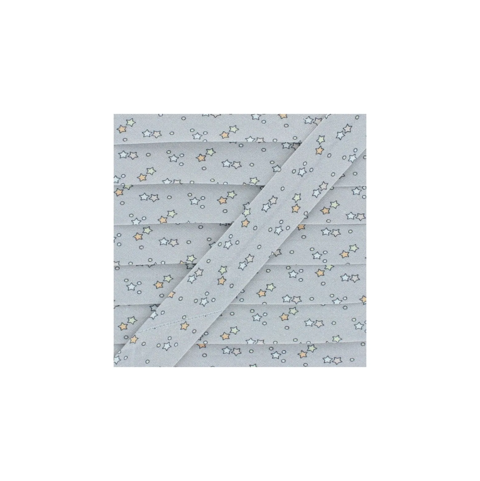 Biais Coton Interstellar - Gris
