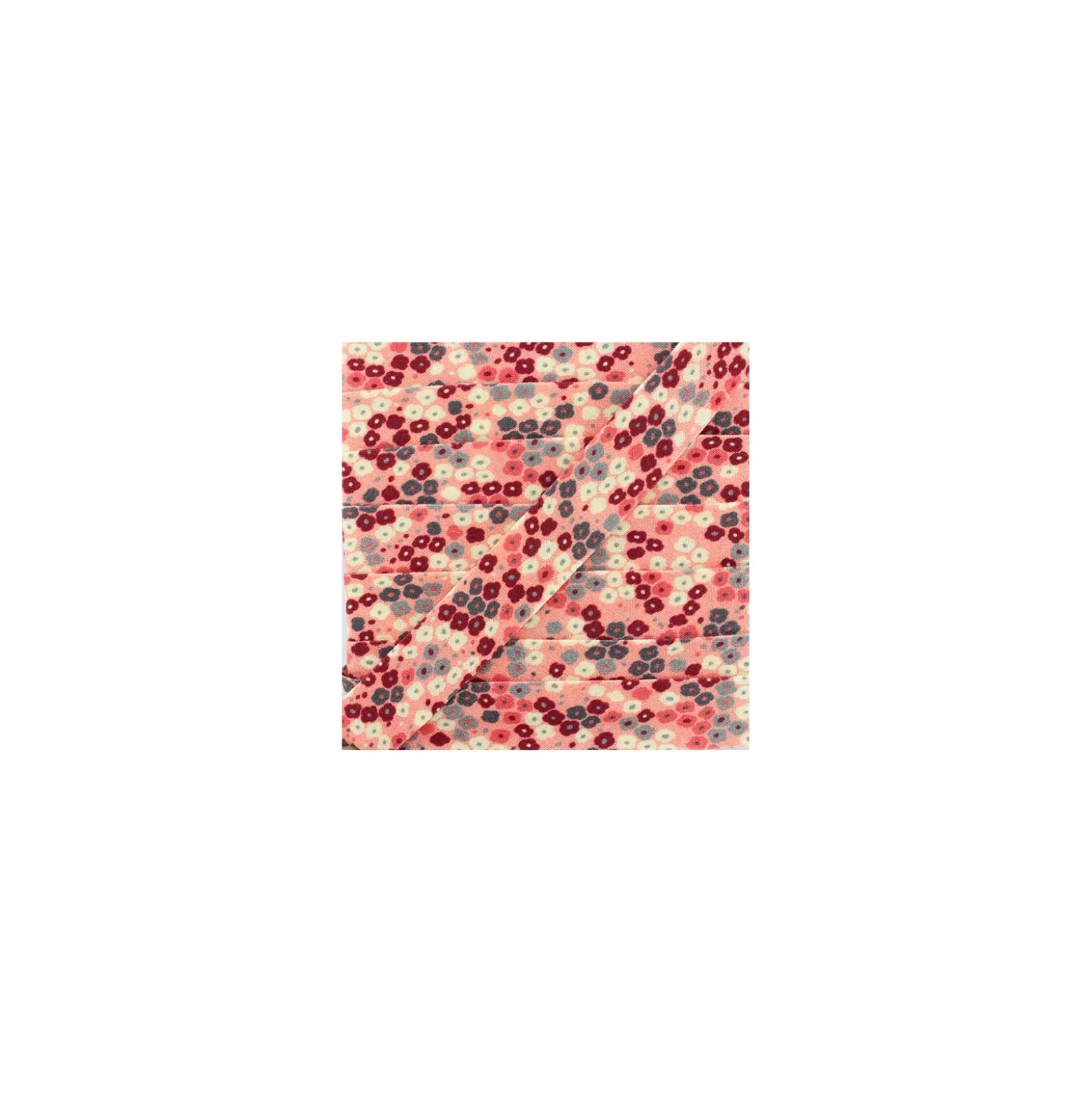 Biais Coton Jardin Fleuri - Rose