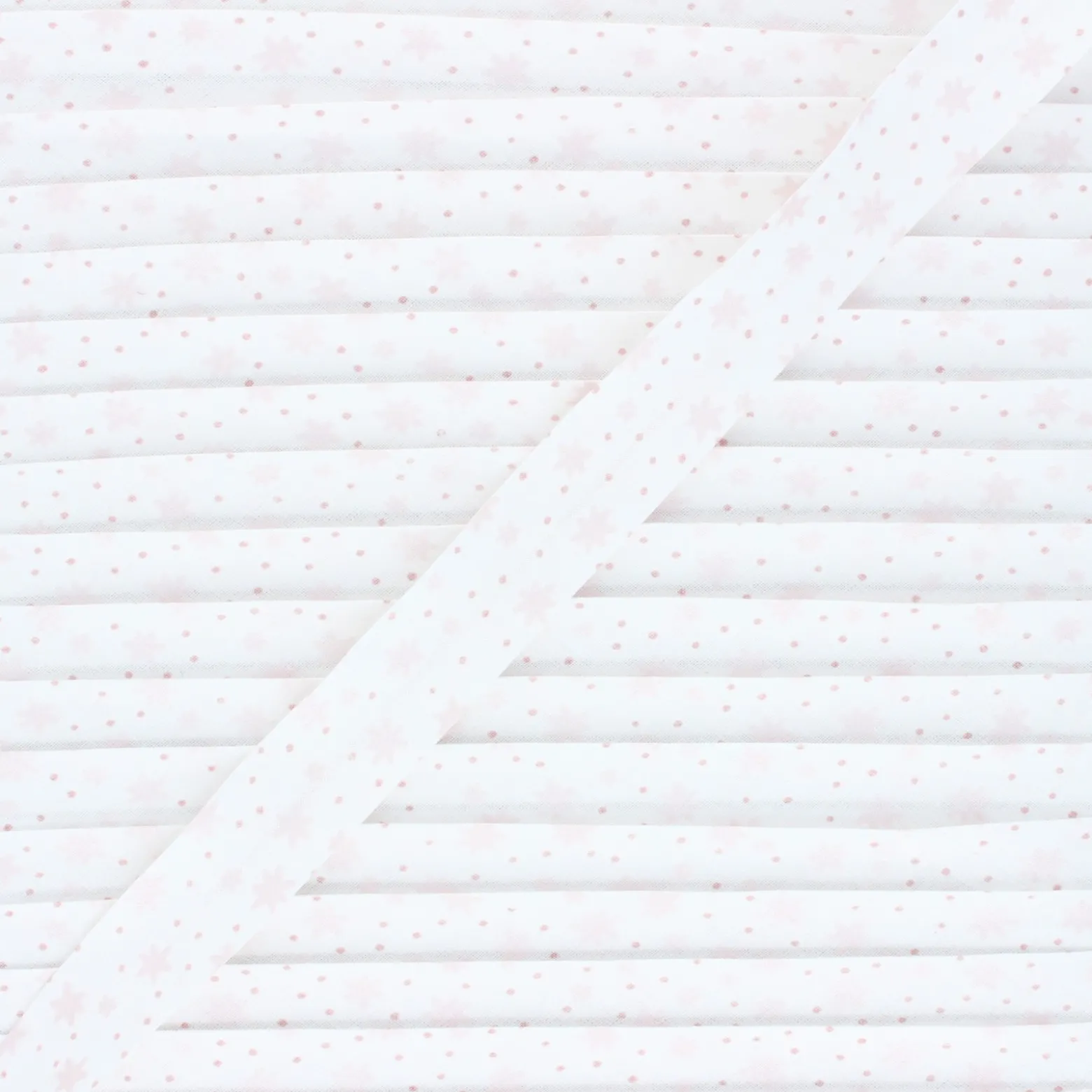 Biais Coton Sparkly Stars - rose