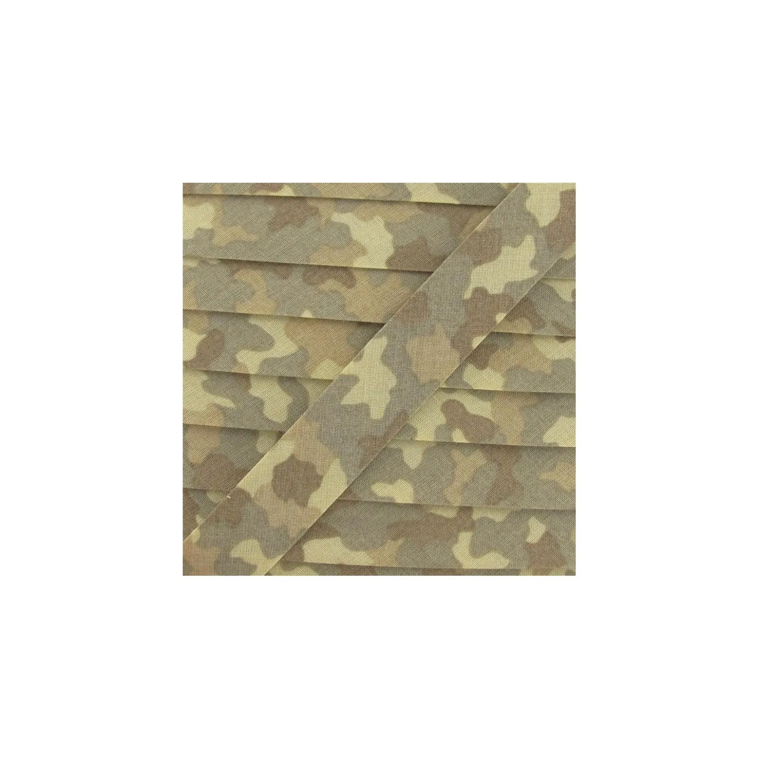 Biais fantaisie camouflage sable