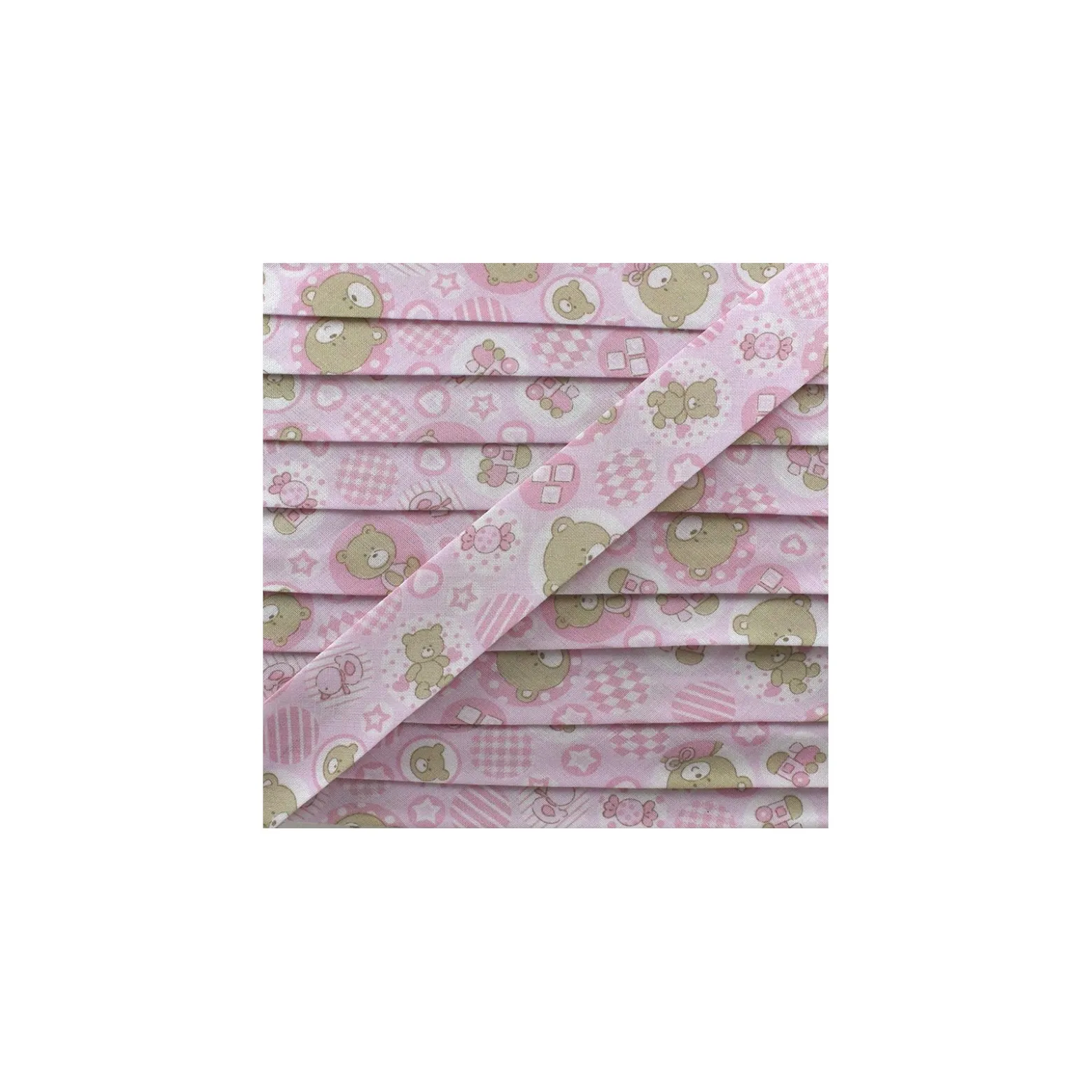 biais fantaisie oursons - rose