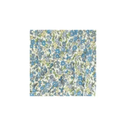 Biais fleuri C15 - bleu/écru