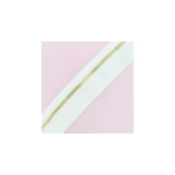 Biais élastique Zeda 20mm - Blanc/Doré x 50cm
