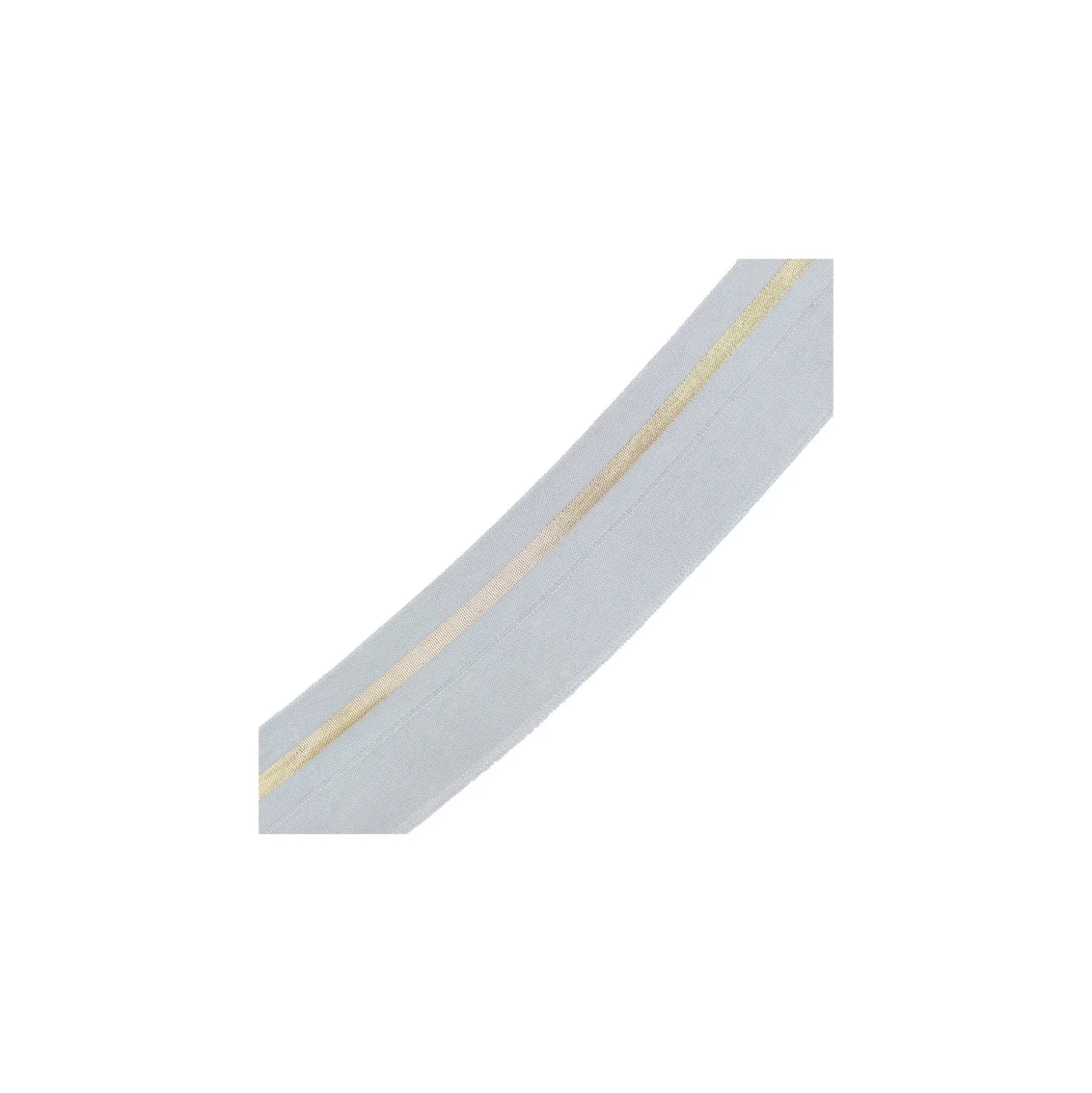 Biais Élastique Zeda 20mm - Gris/Doré x 50cm