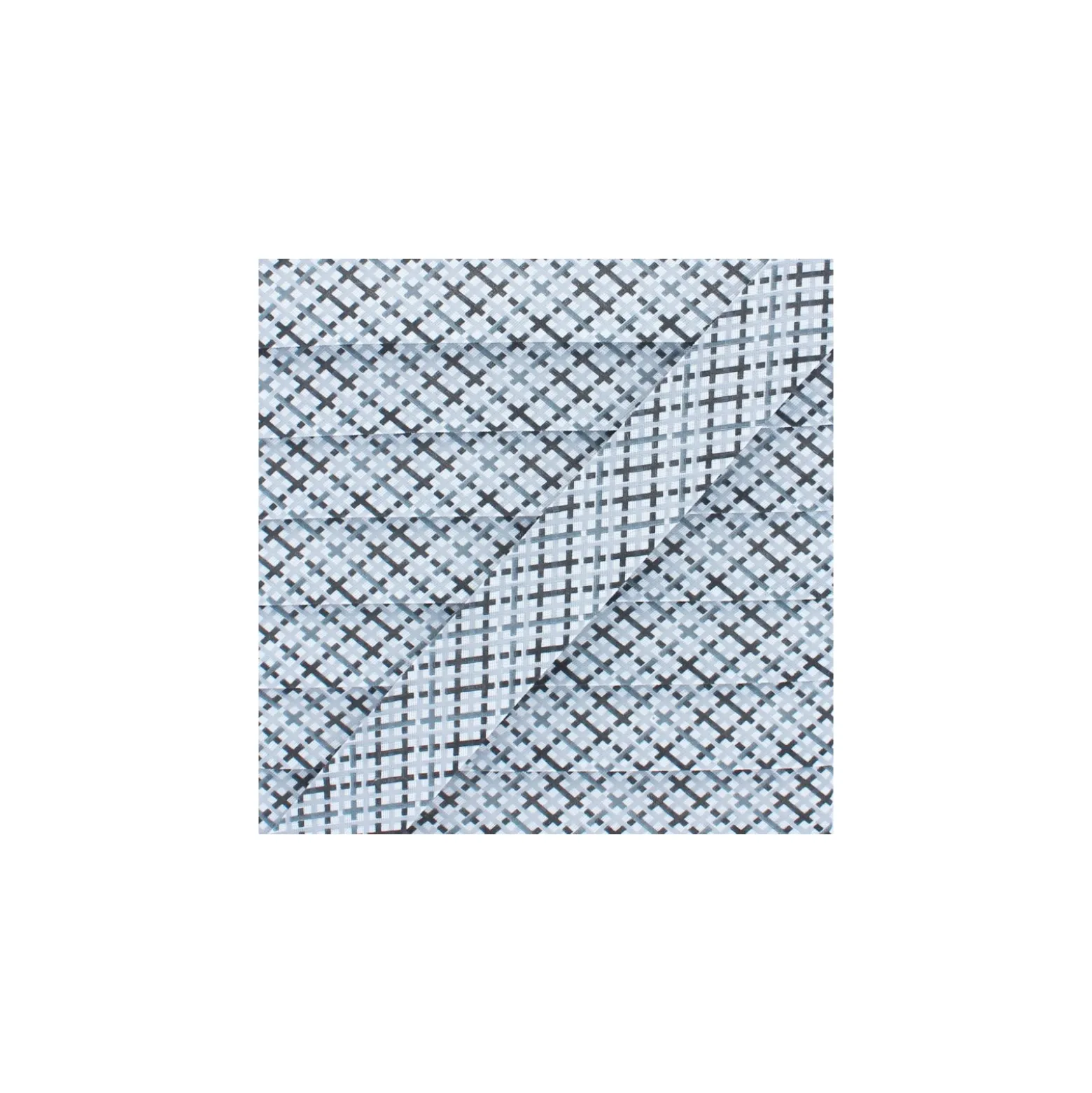 Biais Polycoton Quadri 20 mm - Gris