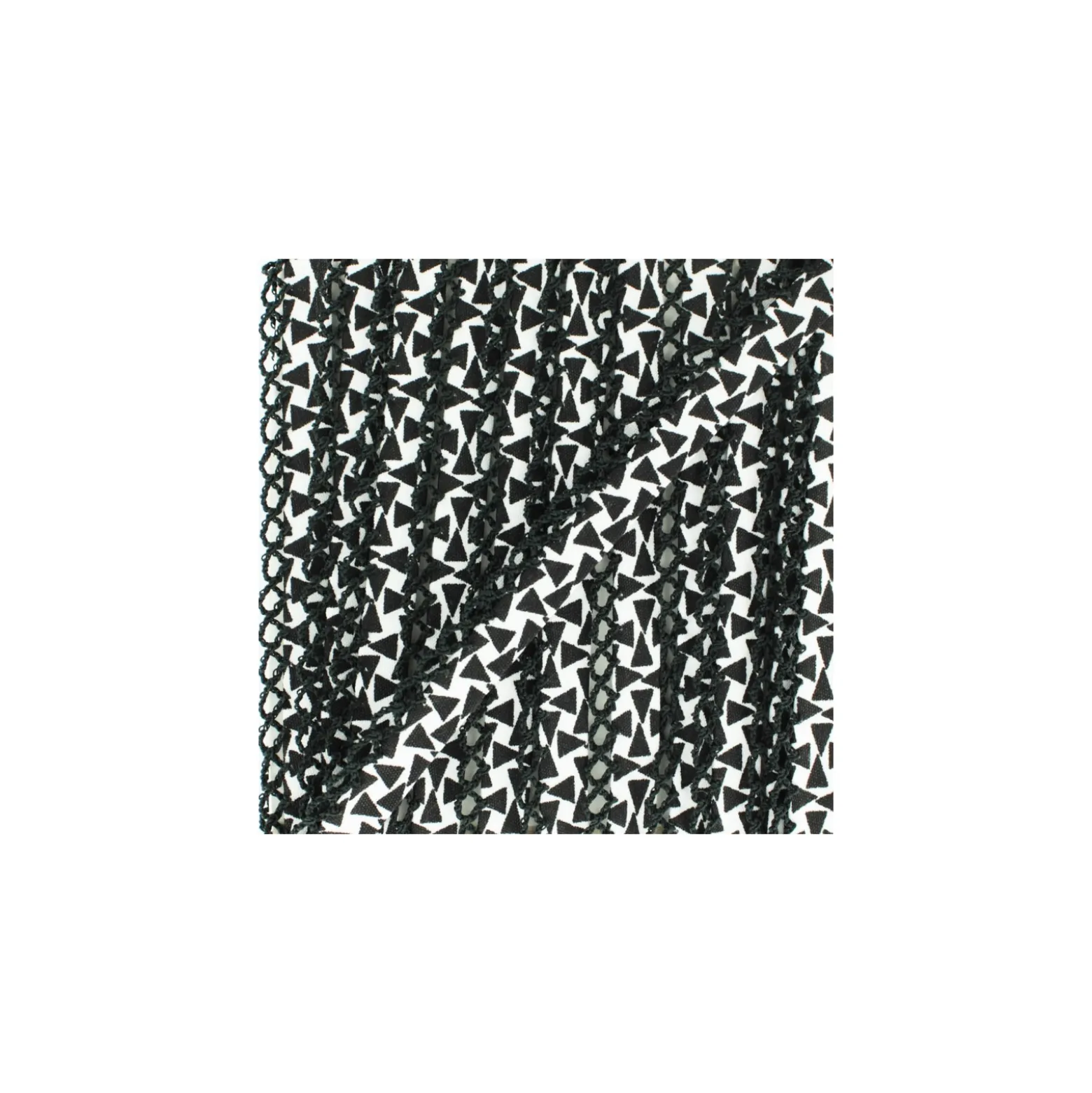 Biais replié bord crochet Triangle 12 mm - noir