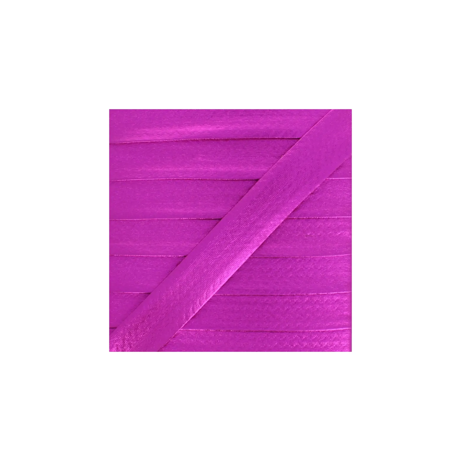Biais Simili Cuir Métallisé Rock Me - Fuchsia