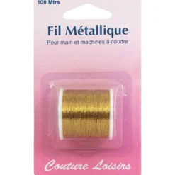 Bobine de fil métallique or - 100m - Couture loisirs