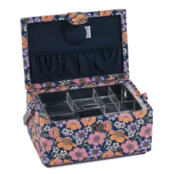 Boite à couture brodée taille M - Jardin d'abeilles