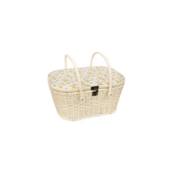 Boite à Couture Panier en osier - Citrons