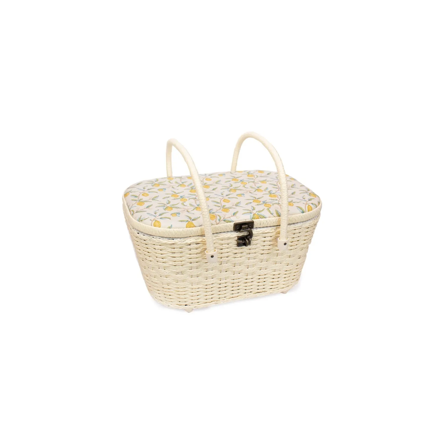 Boite à Couture Panier en osier - Citrons