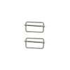 Boucle coulisse Isa - argent x 2
