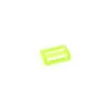 Boucle coulisse plastique transparent vert anis