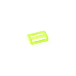 Boucle coulisse plastique transparent vert anis