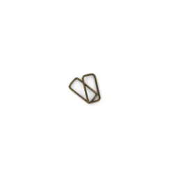 Boucle rectangle métal bronze non soudée (lot de 2)