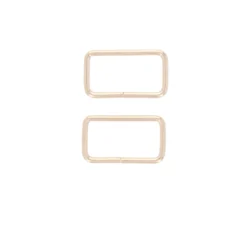 Boucle rectangle métal non soudée Lazo - doré (lot de 2)