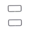 Boucle rectangle métal non soudée Lazo 40 mm - nickel noir (lot de 2)