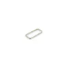 Boucle rectangle non soudée métal 40 mm - argent