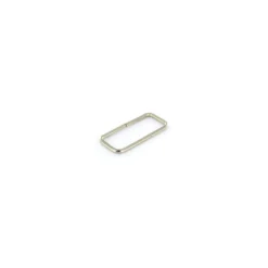 Boucle rectangle non soudée métal 40 mm - argent