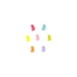 Bouton chiffre 3 Color