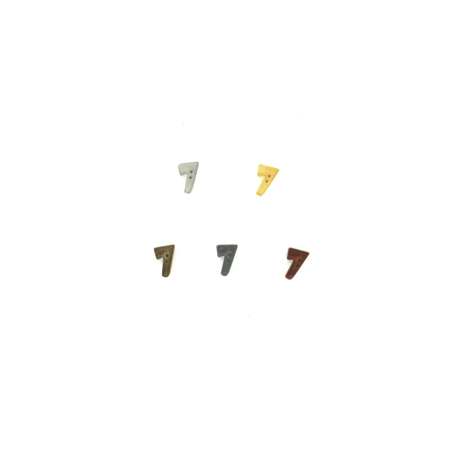 Bouton chiffre Métallic 7