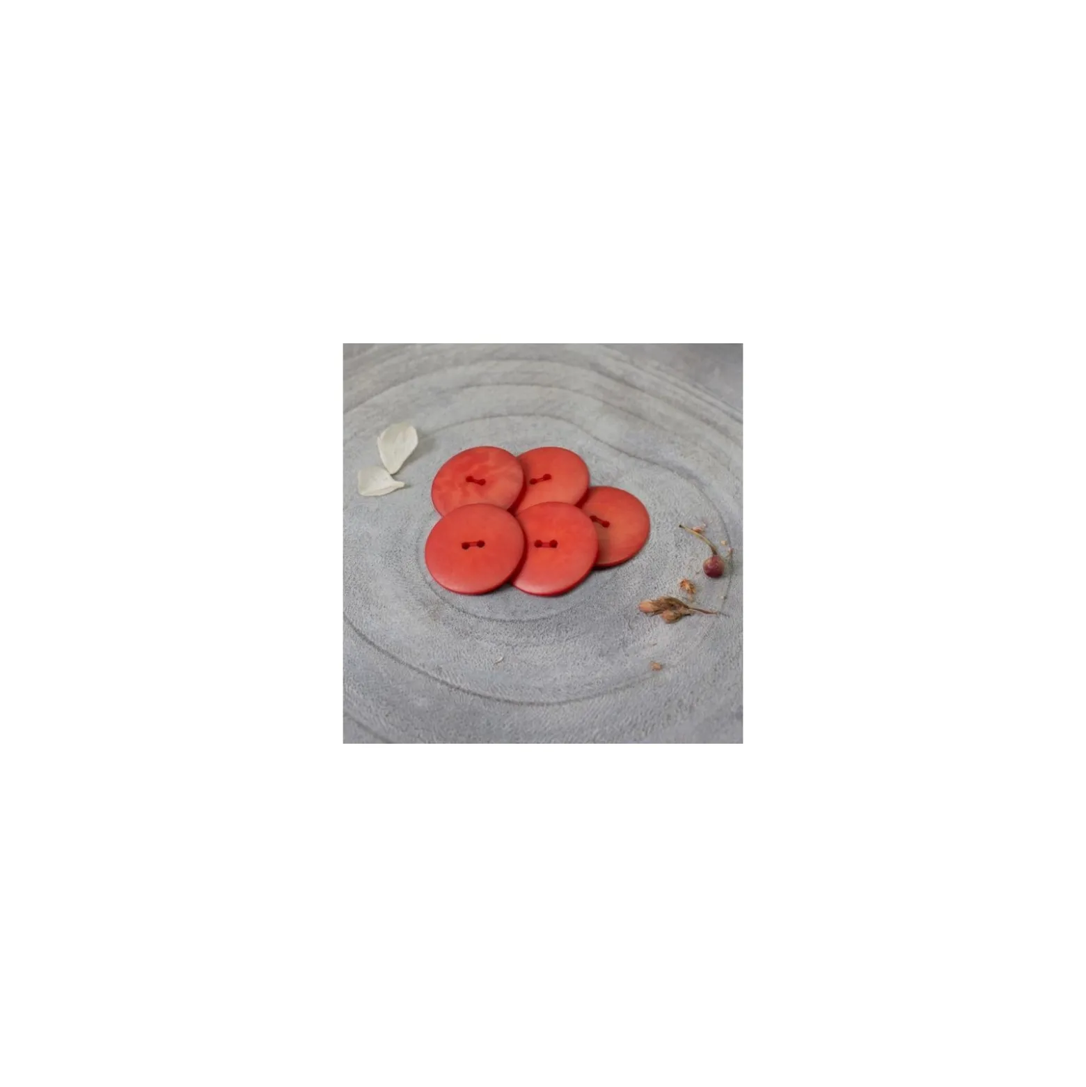 Bouton Corozo Palm Atelier Brunette - Tangerine