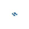 Bouton Damier Corne bleu